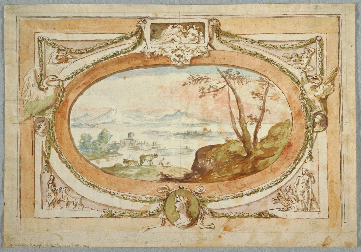 Projekt til en overdør af Unknown artist