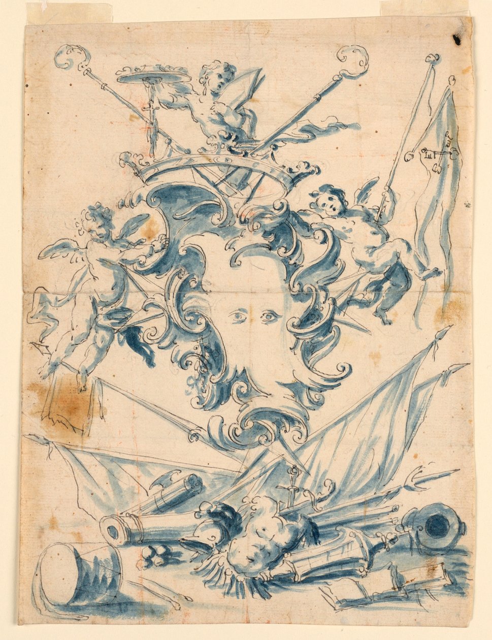 Projekt til en kardinals våbenskjold af Unknown artist