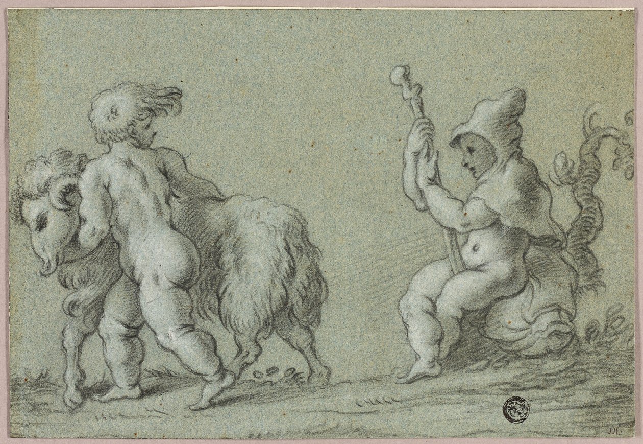 Putti som gedehyrder af Unknown artist