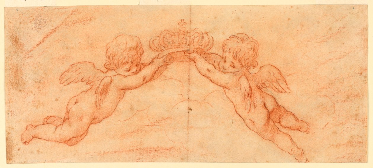 Putti med krone af Unknown artist