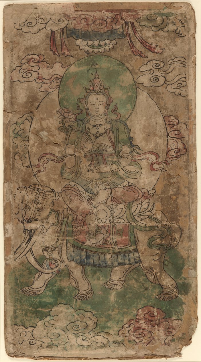 Puxian, velgørenhedens bodhisattva af Unknown artist