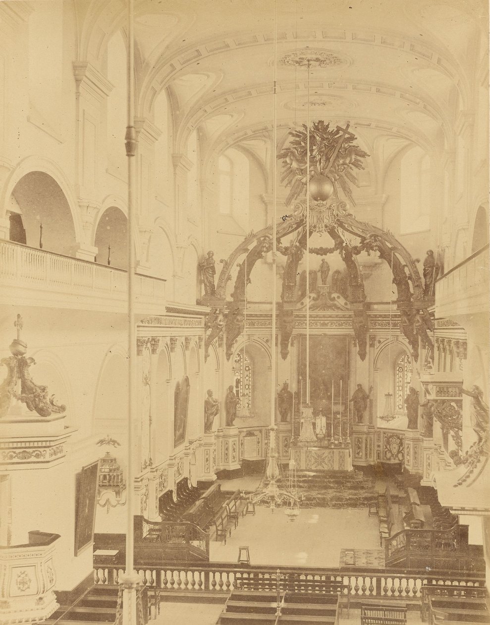 Quebec, inde i katedralen af Unknown artist
