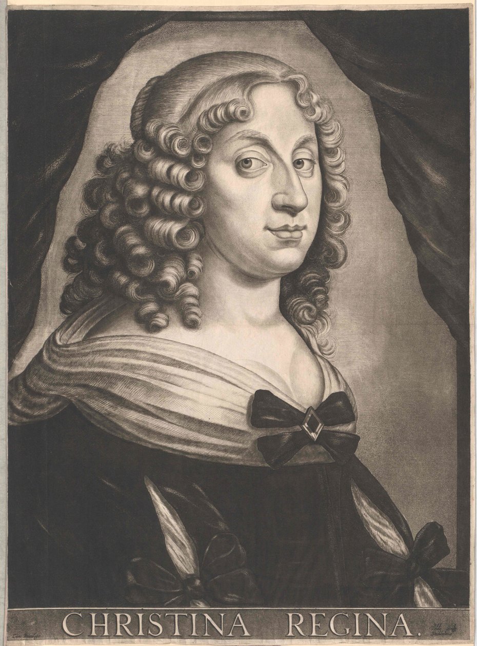 Dronning af Sverige Christine (print) af Unknown artist