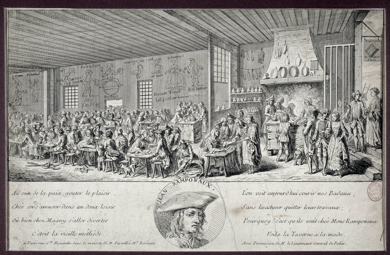 Ramponaux tavern Denne populære kabaret blev grundlagt af Jean Ramponaux (Ramponneau eller Ramponeau af Unknown artist