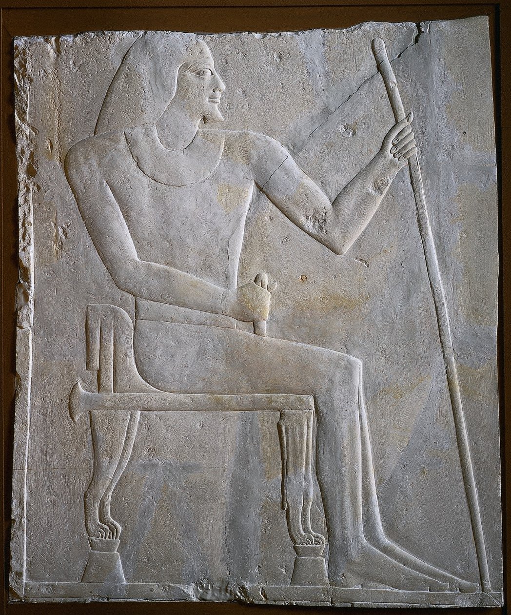 Relief af Nyankhnesut siddende af Unknown artist