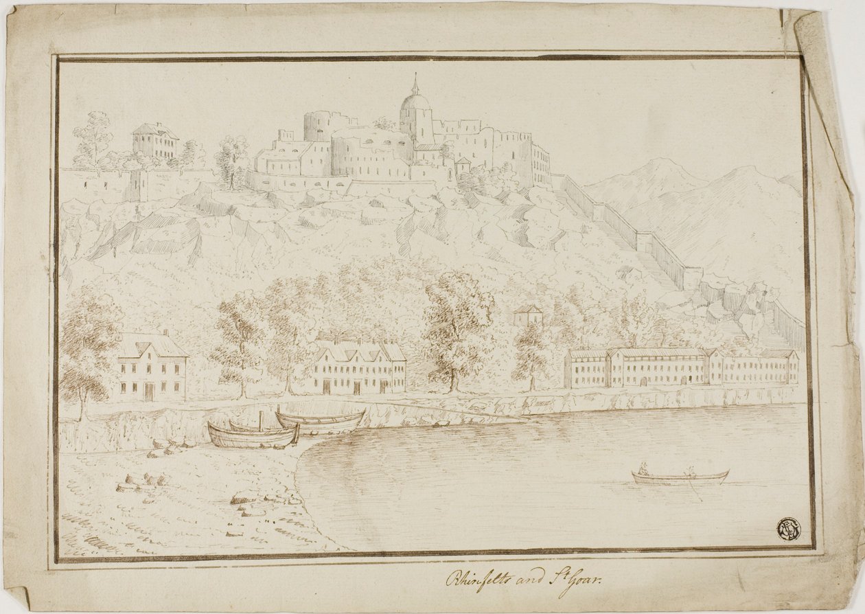 Rhinefelts og Saint Goar af Unknown artist