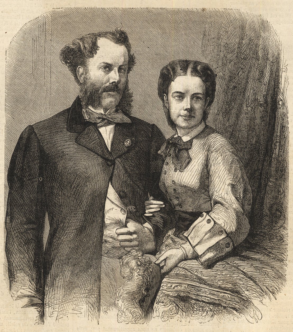 Richard Klemens von Metternich (1829-1895) og Pauline Metternich (Pauline Clementine Marie Walburge, grevinde Sandor von Szlavnicza - Prinsesse af Metternich-Winneburg zu Beilstein) (1836-1921) - The Illustrous Universe of 1864 af Unknown artist