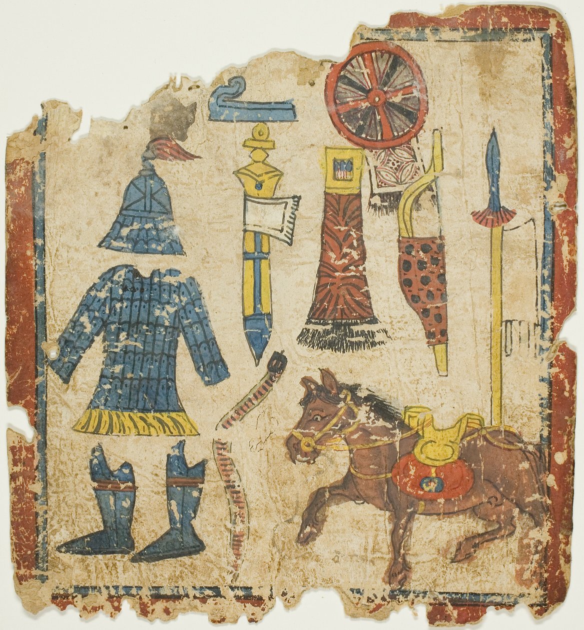 Rituelle genstande, fra et sæt indvielseskort (Tsakali) af Unknown artist