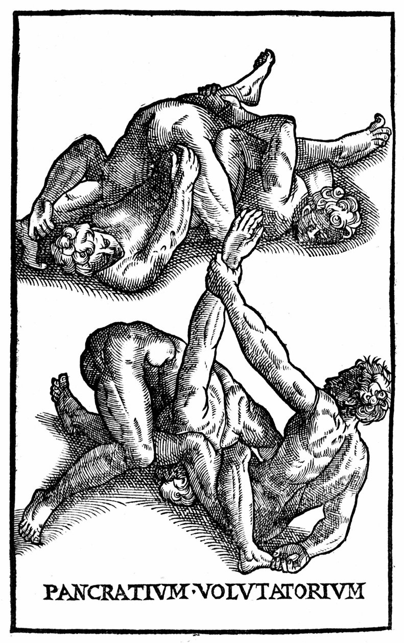 Romerske wrestlere - i "Hieronymus Mercurialis om gymnastikkens kunst" af Unknown artist