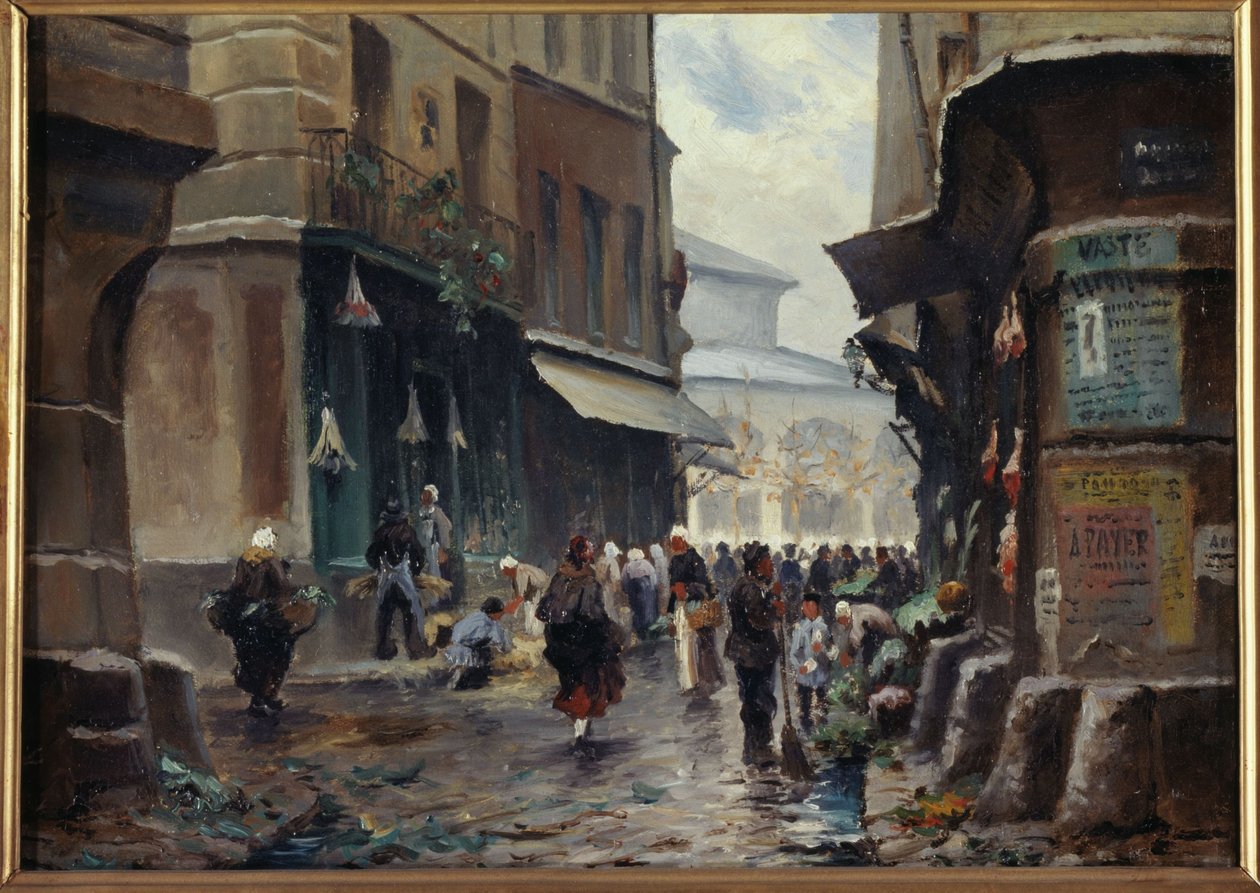 Rue Pirouette, ca. 1880, det nuværende 1. arrondissement, mellem 1875 og 1885 (maleri) af Unknown artist