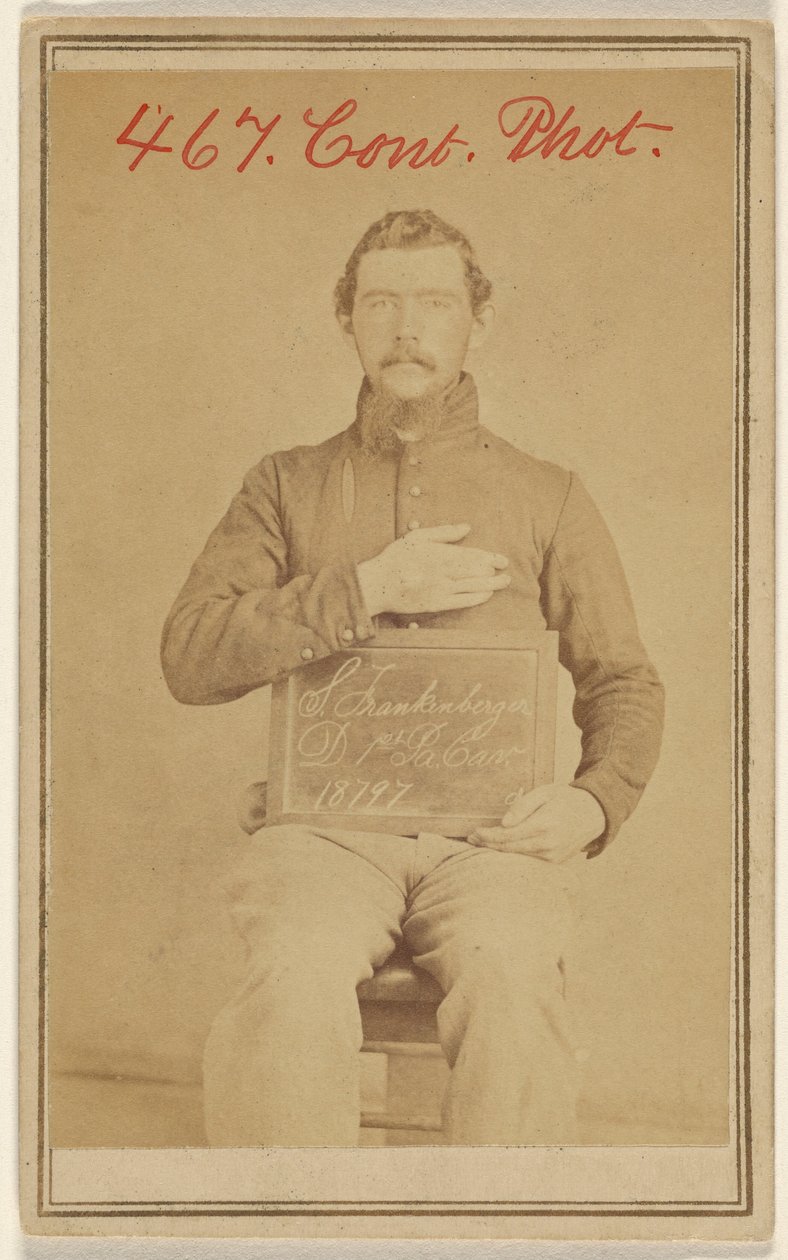 [S. Frankenberger D. 1st Pa. Cav. 18797, borgerkrigsoffer]. af Unknown artist