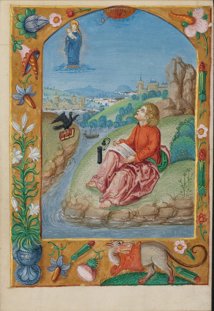 Sankt Johannes på Patmos af Unknown artist