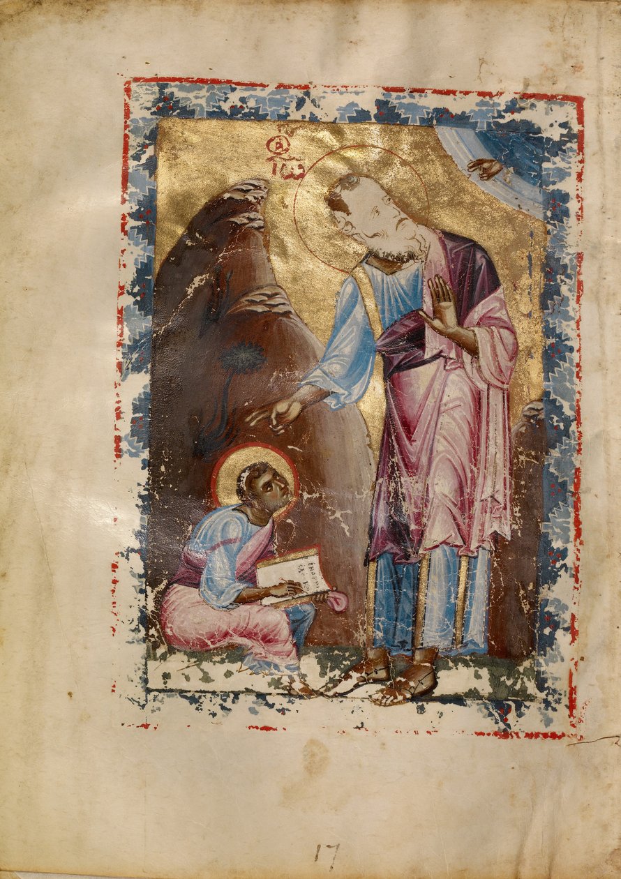 Johannes Evangelisten dikterer af Unknown artist