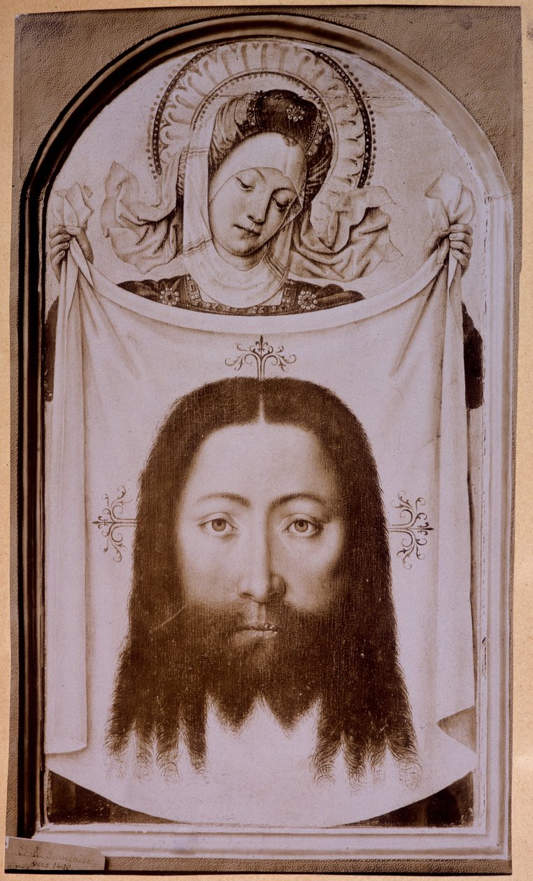 Sankt Veronica viser ligklædet med Kristi ansigt, fra ca. Flandern 1400-tallet. af Unknown artist