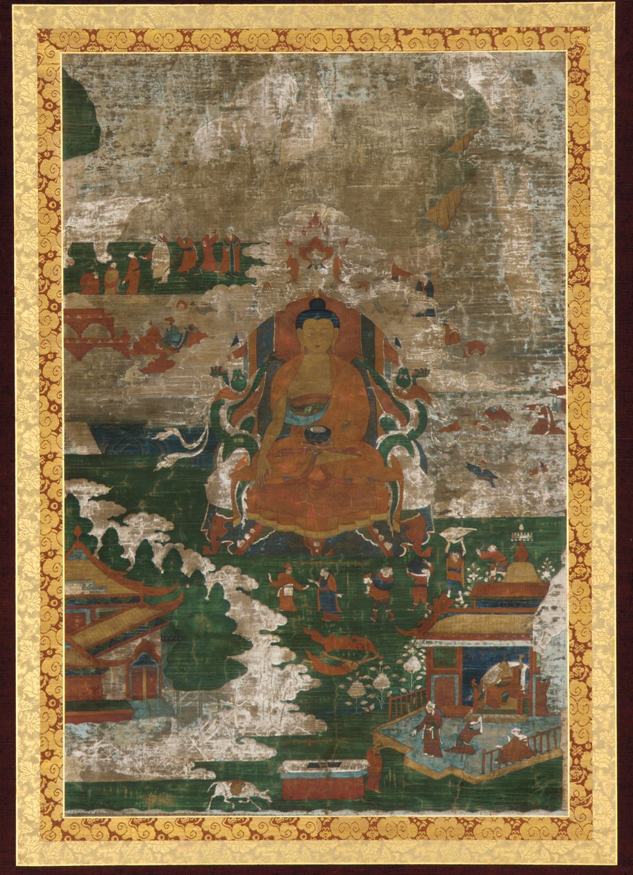 Sakyamuni tronede; og biografiske scener af Unknown artist