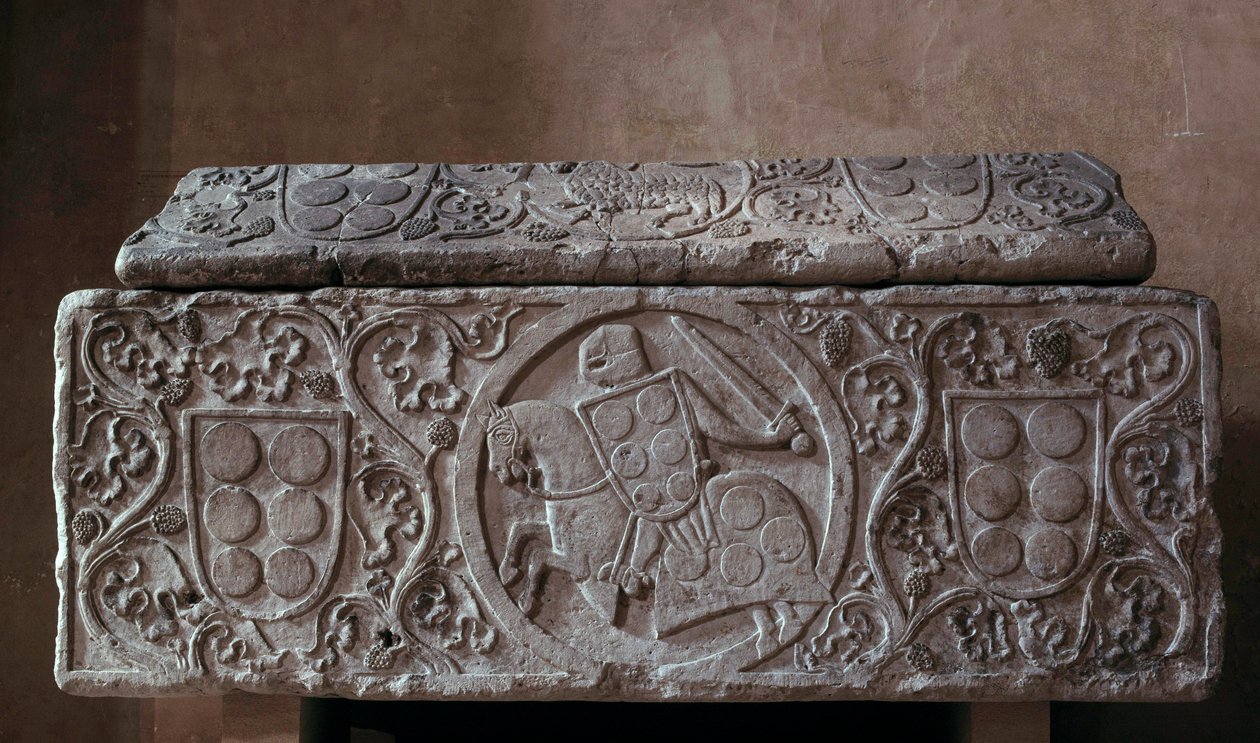 Sarkofag af ridderen af paladsfamilien (sandsynligvis Hugh af paladset) 1292. Toulouse, Jakobinernes Kirke af Unknown artist