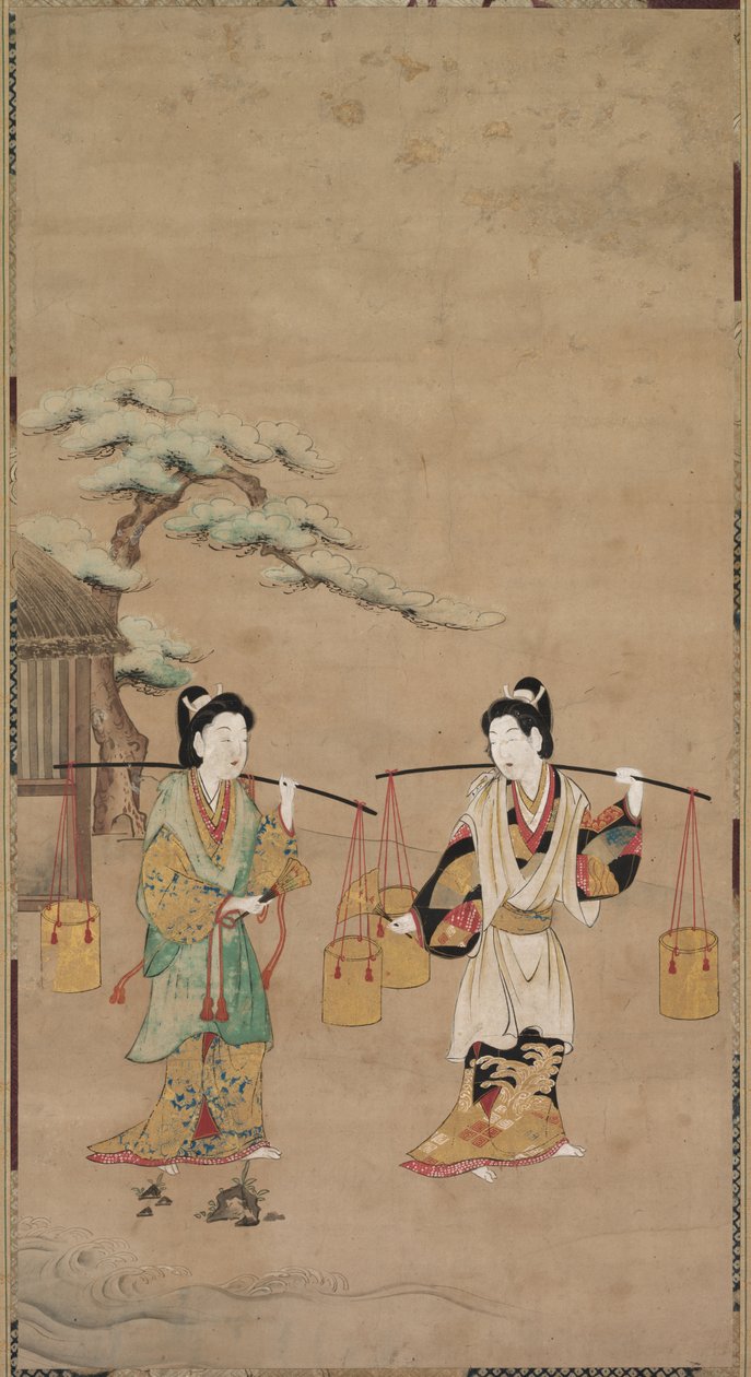 Scene fra et Noh -skuespil af Unknown artist