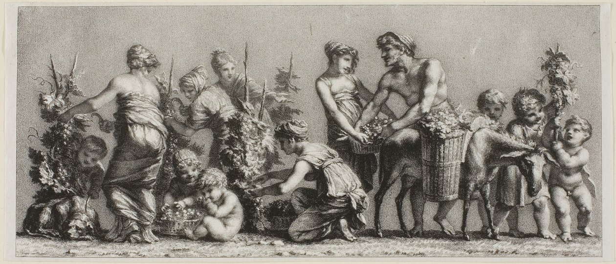 Scene af druehøst af Unknown artist