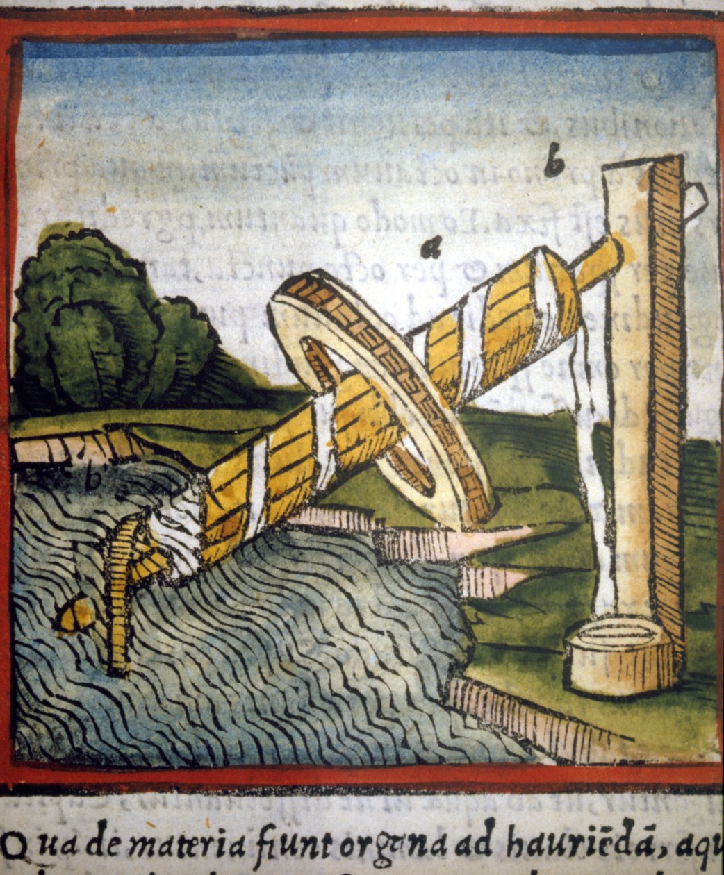 Arkimedes skrue i "" De architectura"" af Vitruva. 1630 af Unknown artist
