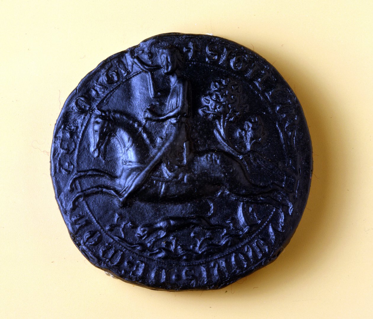 Segl af Simon af Montfort IV (1150 - 1218), han deltog i det 5. korstog i 1202 og det mod albigeerne i 1209. af Unknown artist