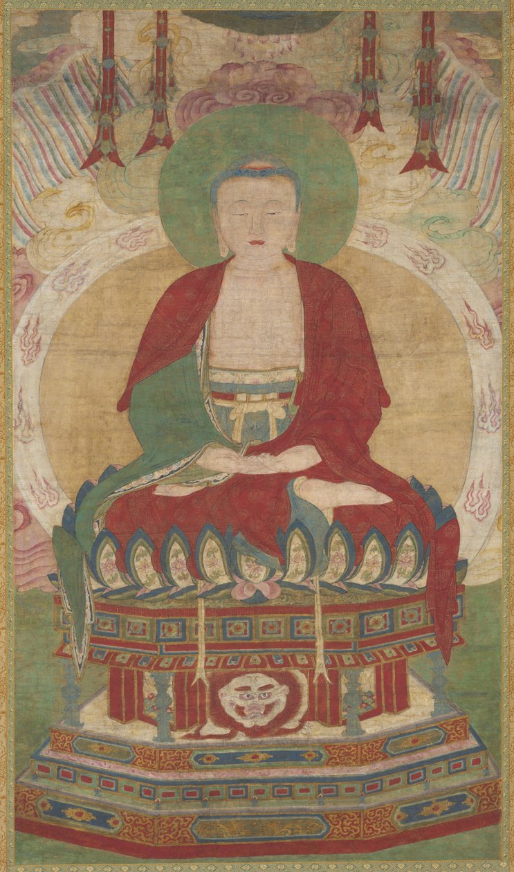 Siddende Amitābha af Unknown artist