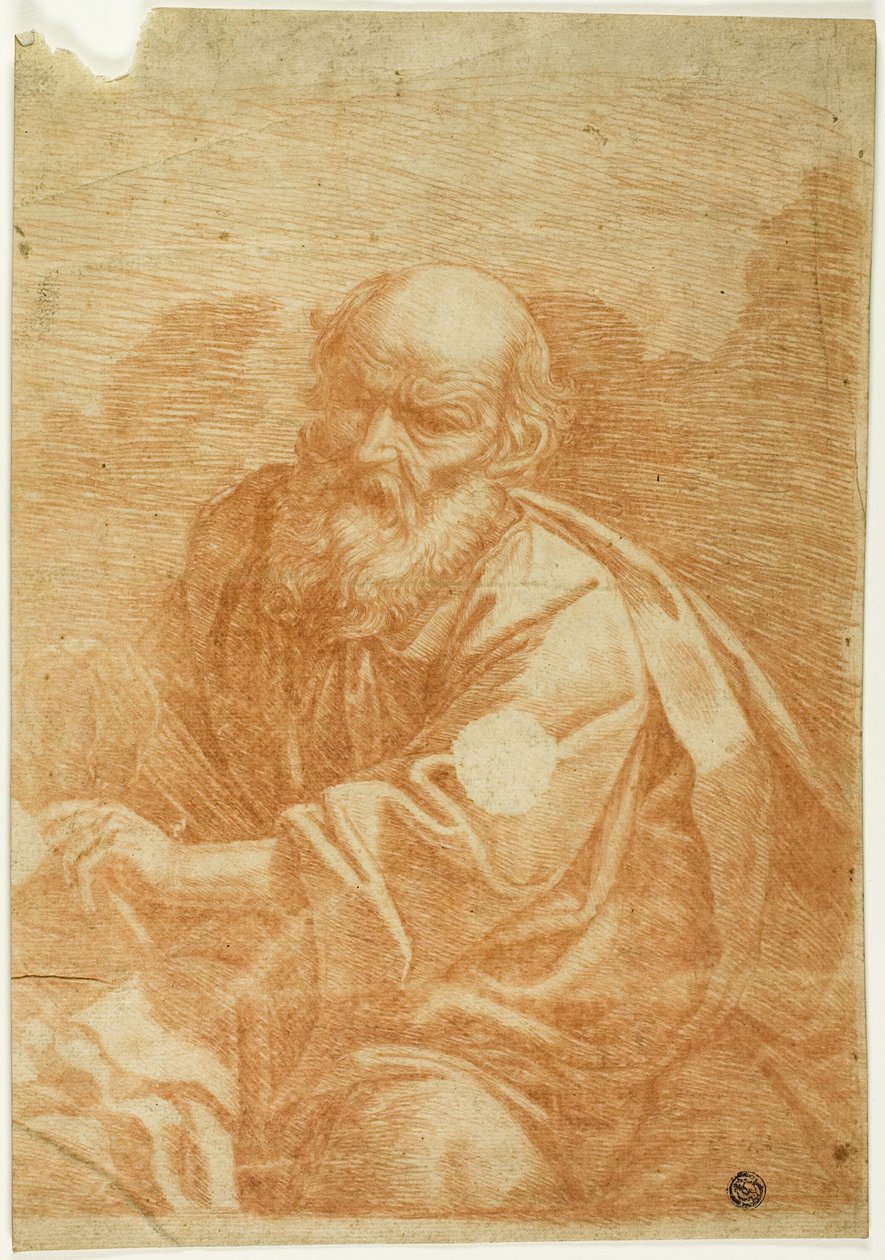 Siddende helgen eller filosof af Unknown artist