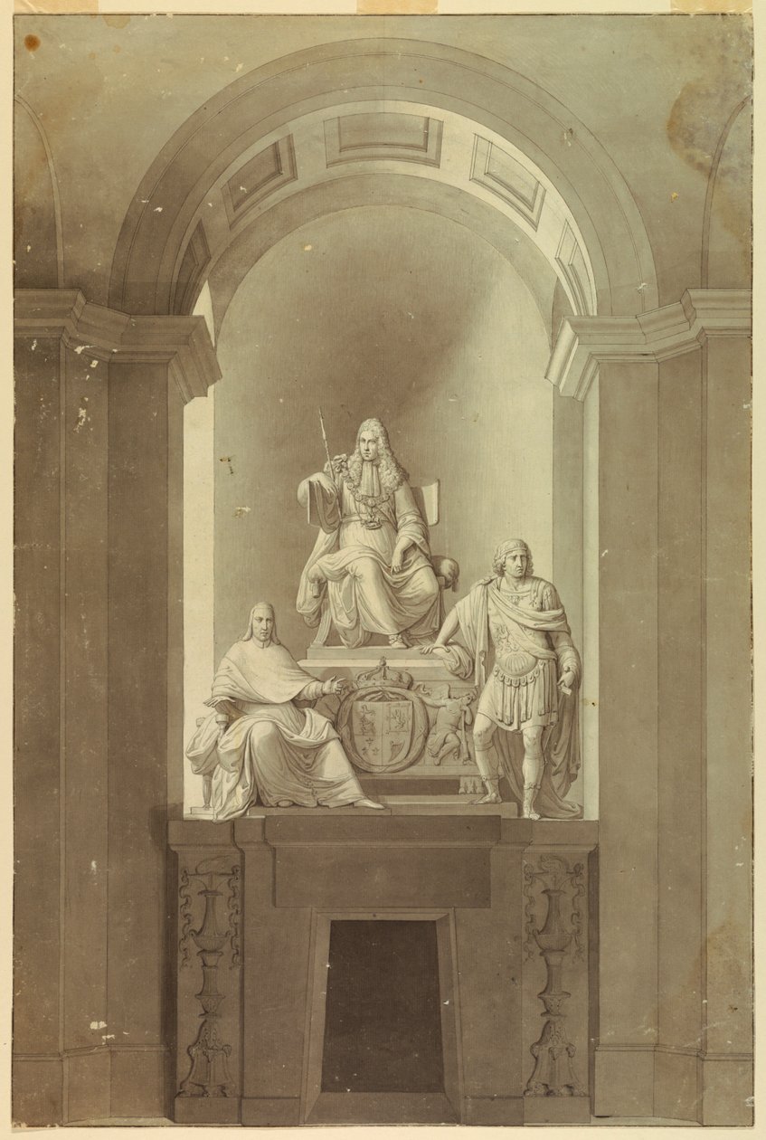 Gravmonumentet for de sidste tre stuartser af Unknown artist