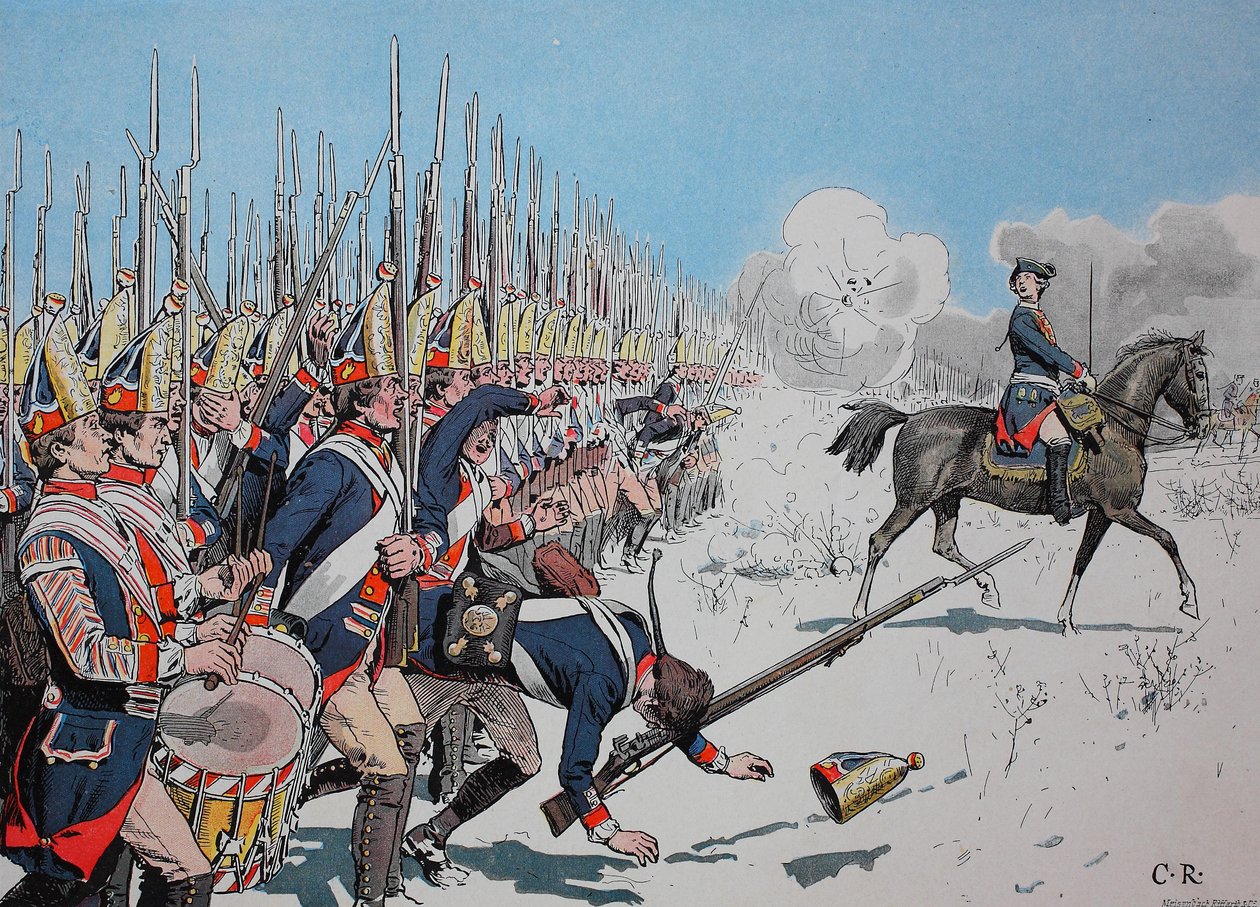 Syvårskrig, mellem 1756 og 1763, Slaget ved Leuthen, 4. december 1757, preussiske tropper af Unknown artist