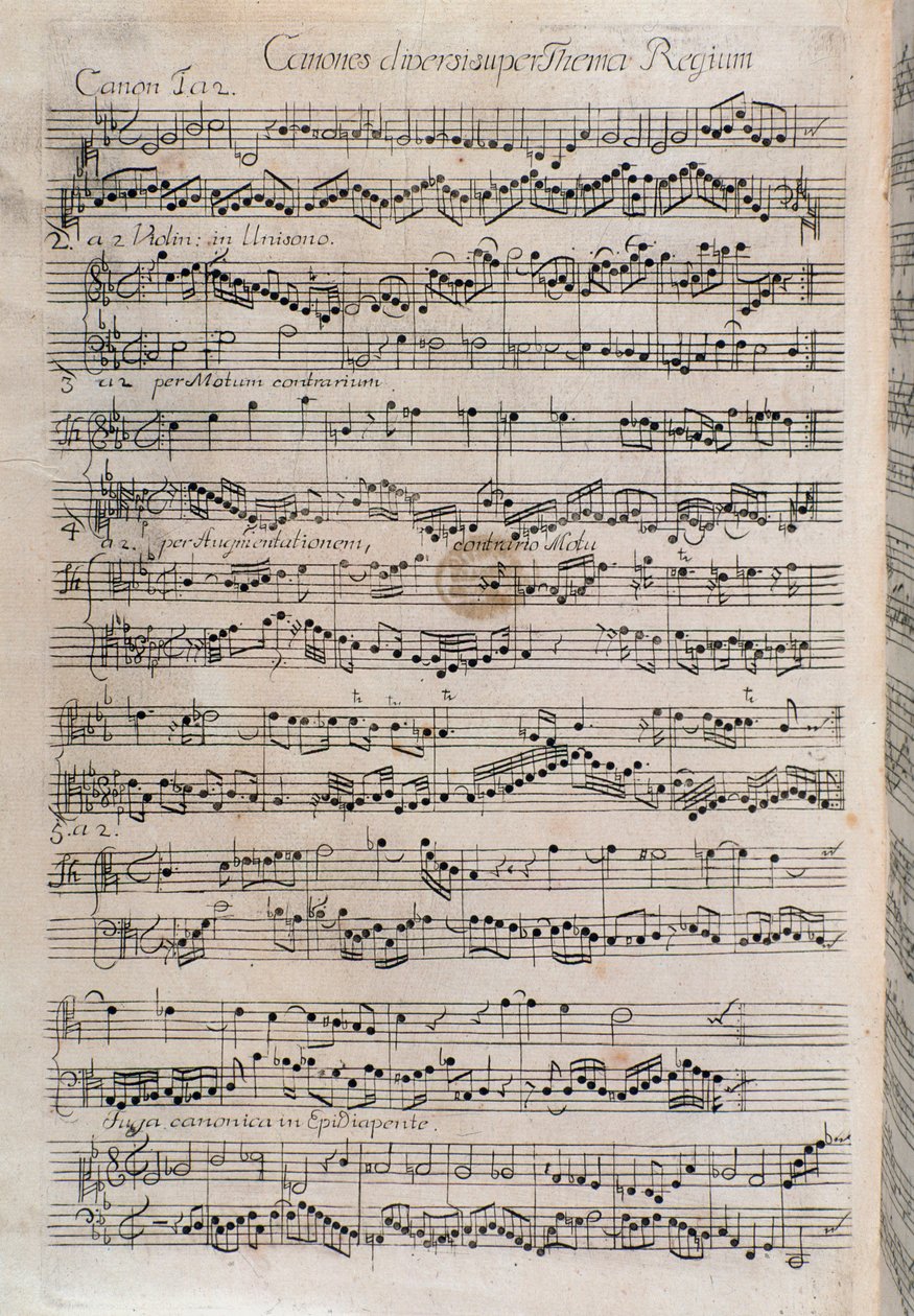 Noder af Johann Sebastian Bach (1700-tallet) af Unknown artist