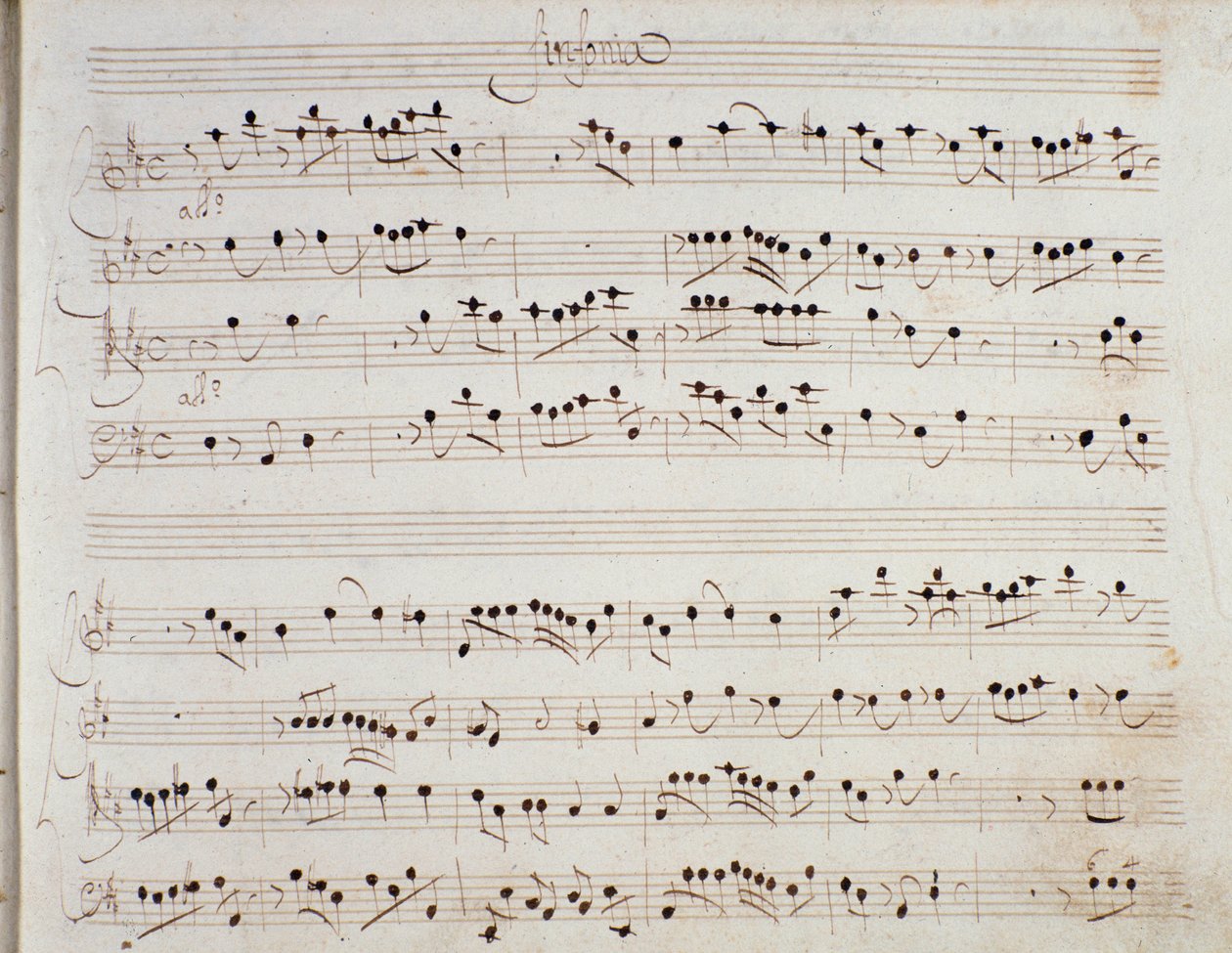 Nodeblad til operaen Mithridate af Giuseppe Aldrovandini (1706) af Unknown artist