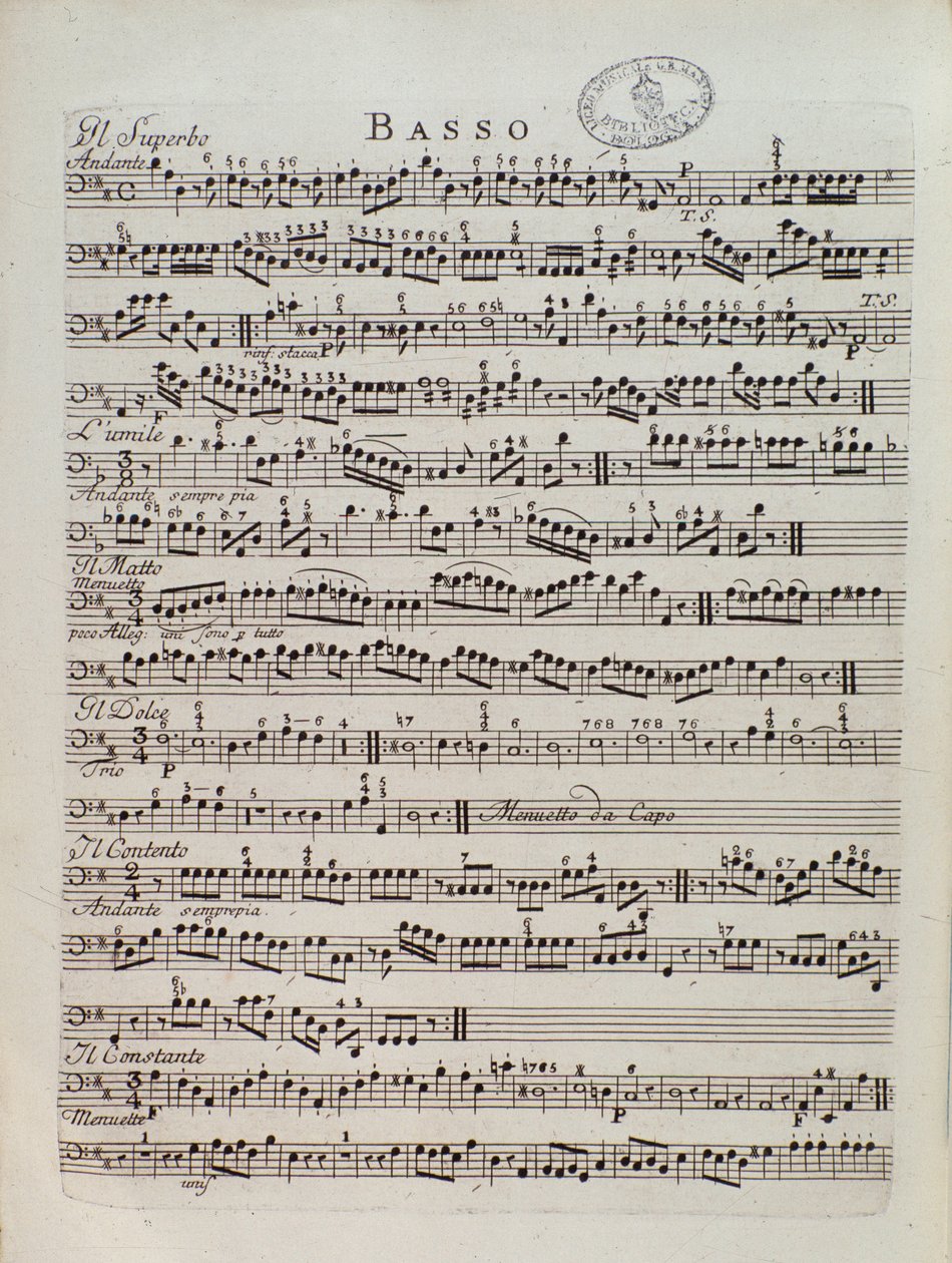 Nodeblad for den periodiske symfoni af Karl Ditters von Dittersdorf af Unknown artist