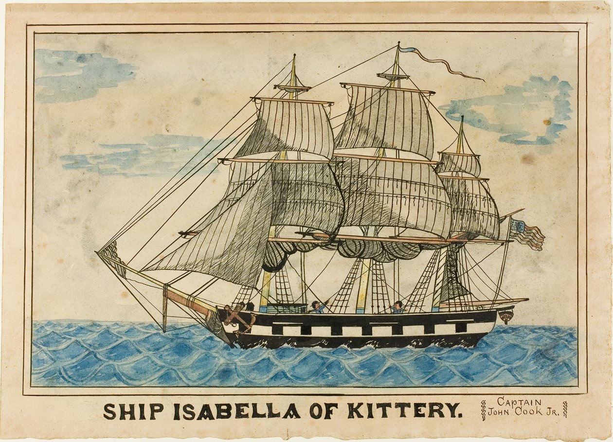Skibet Isabella fra Kittery af Unknown artist