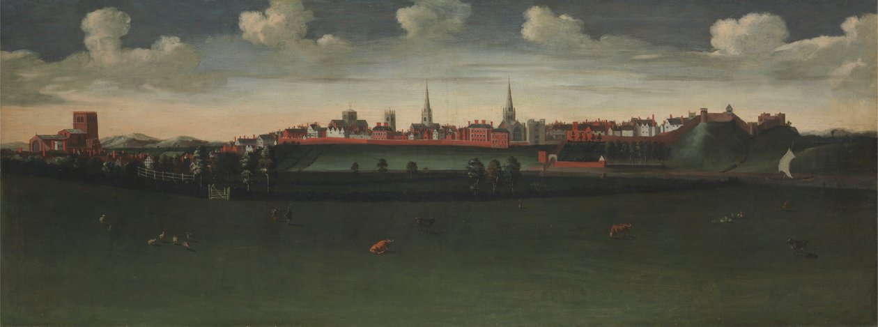 Shrewsbury Abbey af Unknown artist