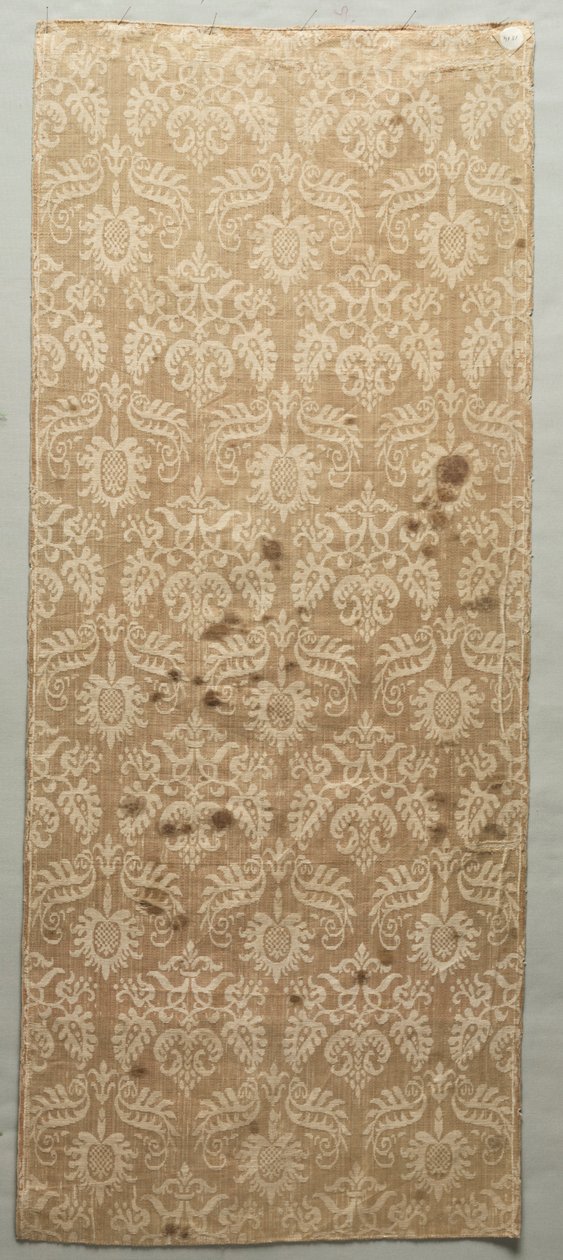 Fragment af silke og linned af Unknown artist