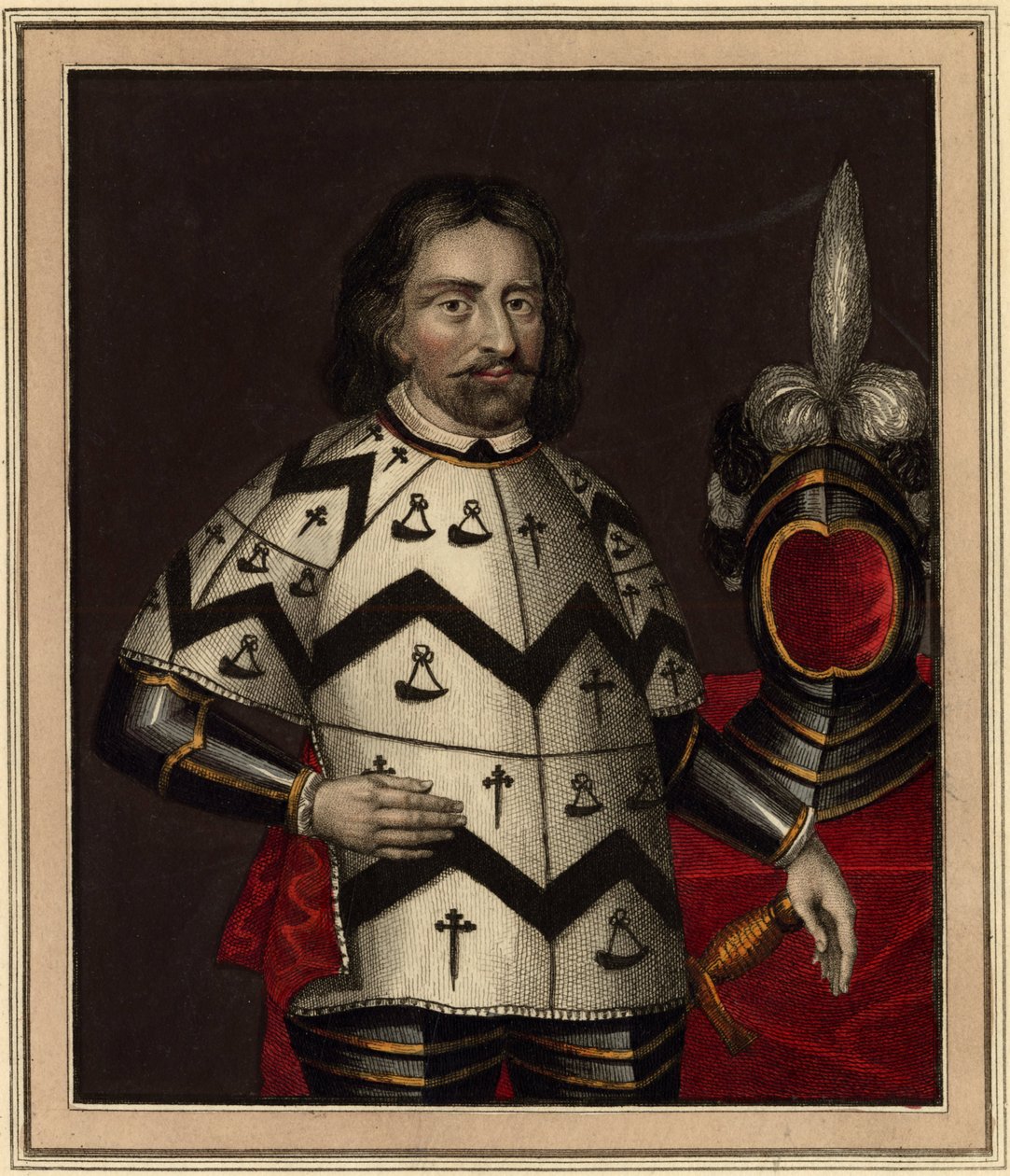 Sir Richard Sutton (1460-1524), engelsk advokat - Anonym - 1815 - Akvatinte - 17x14,7 - Privat samling af Unknown artist