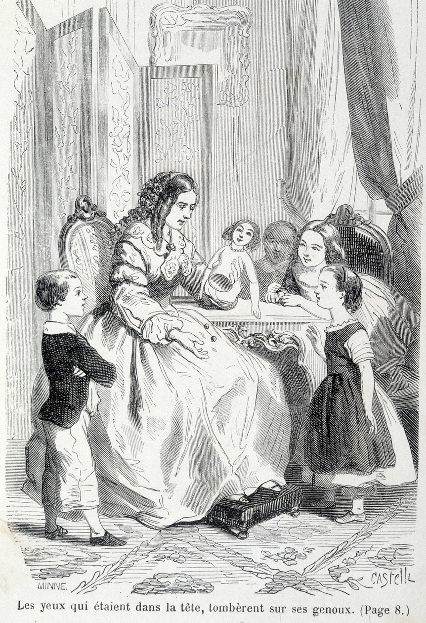 Sophie og den knækkede dukke - i "The misfortunes of Sophie"" af grevinden af Ségur, Hachette af Unknown artist