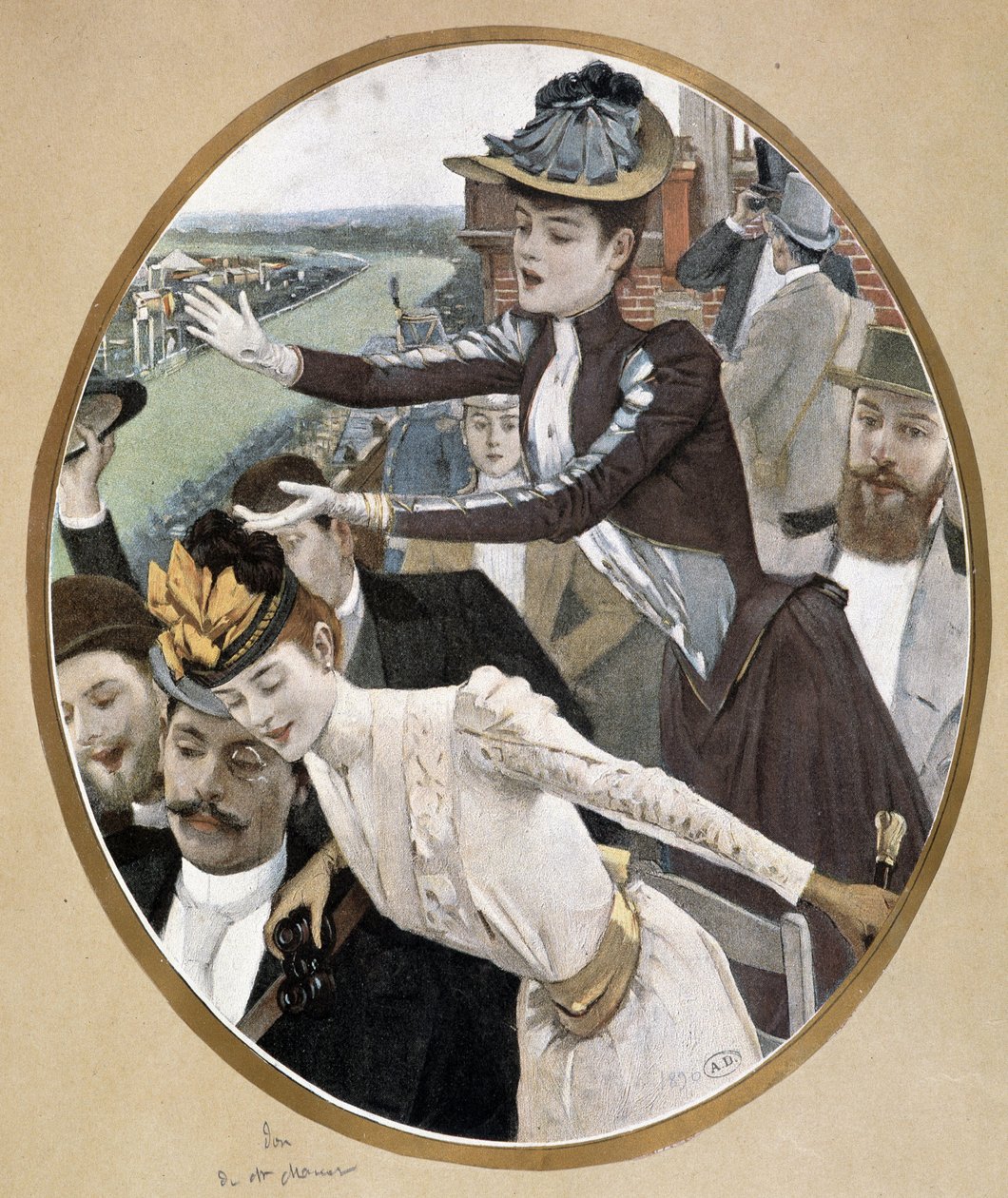 Tilskuere til løbene af Unknown artist
