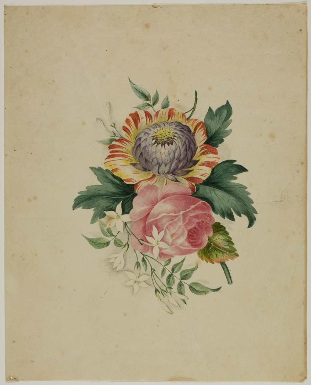 Spray af blomster af Unknown artist