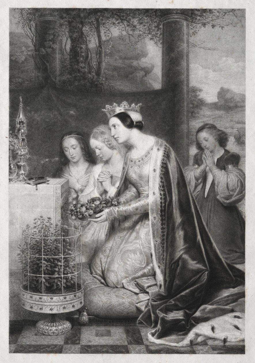 St. Amelia, dronning af Ungarn af Unknown artist