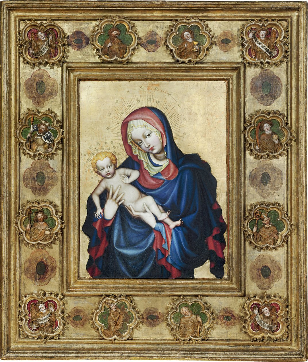 St. Vitus Madonna (Jomfru fra Sankt Vitus af Prag) - Anonym. Tempera på panelet af Unknown artist
