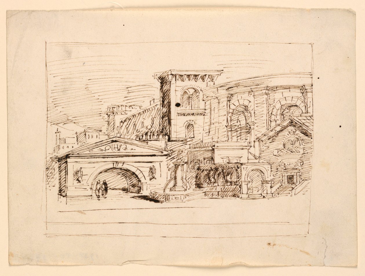 Scenedesign, antikke bygninger af Unknown artist