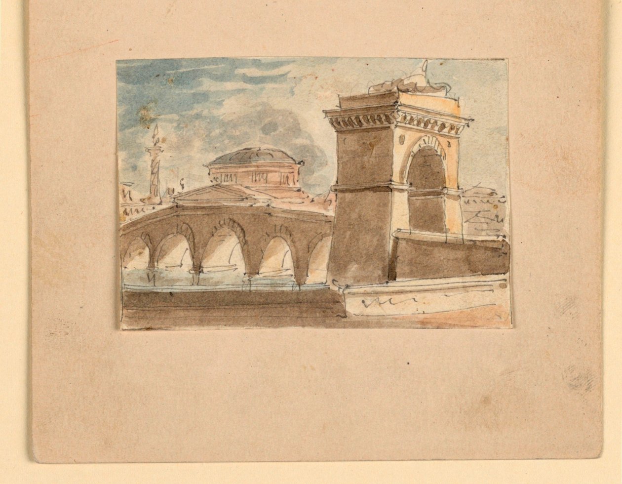 Scenedesign, bro over vand af Unknown artist
