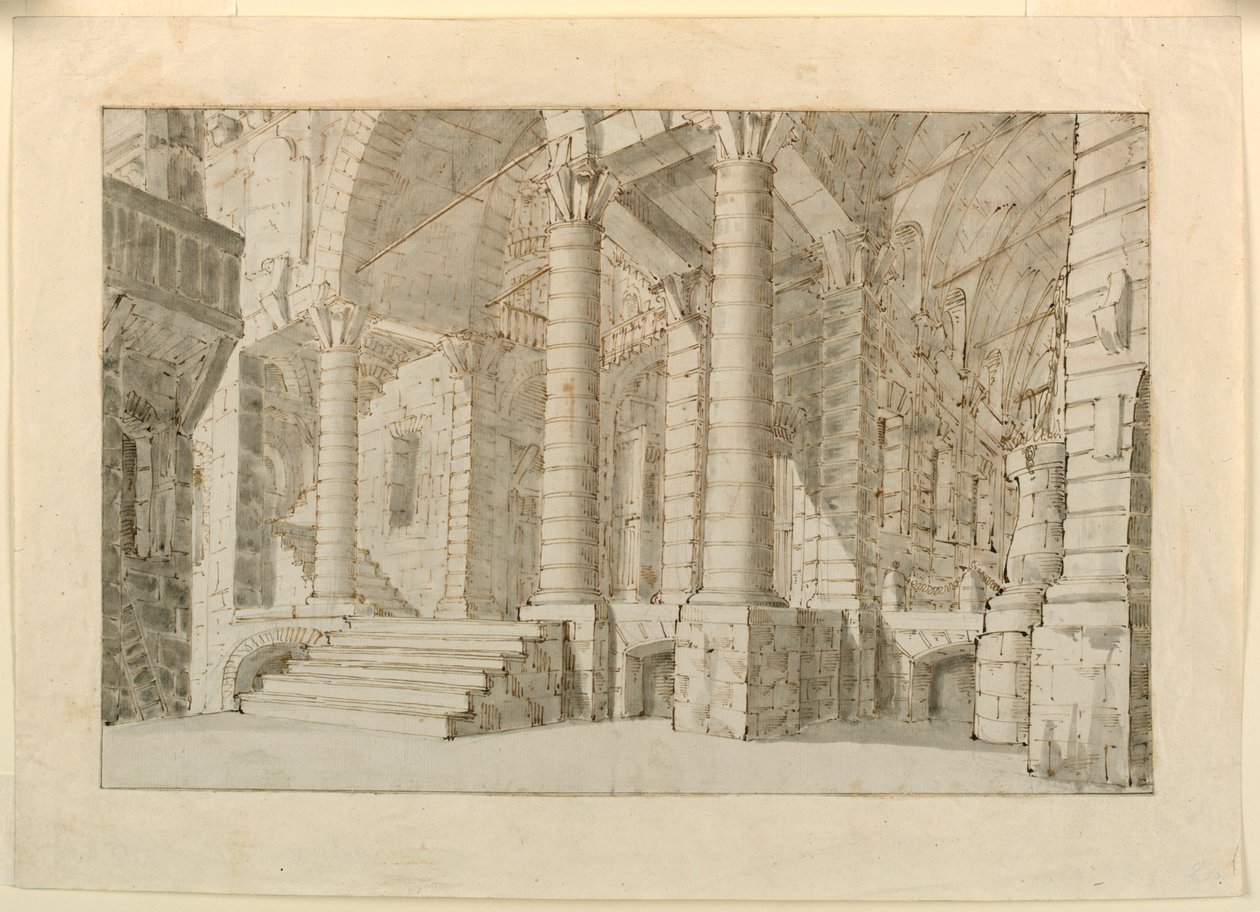 Scenedesign, Interiør i Fængslet af Unknown artist