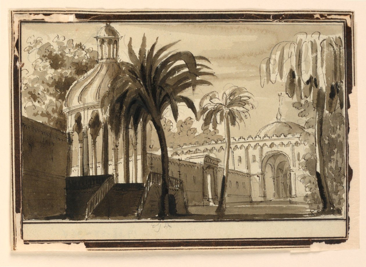 Scenedesign, Orientalske haver af Unknown artist