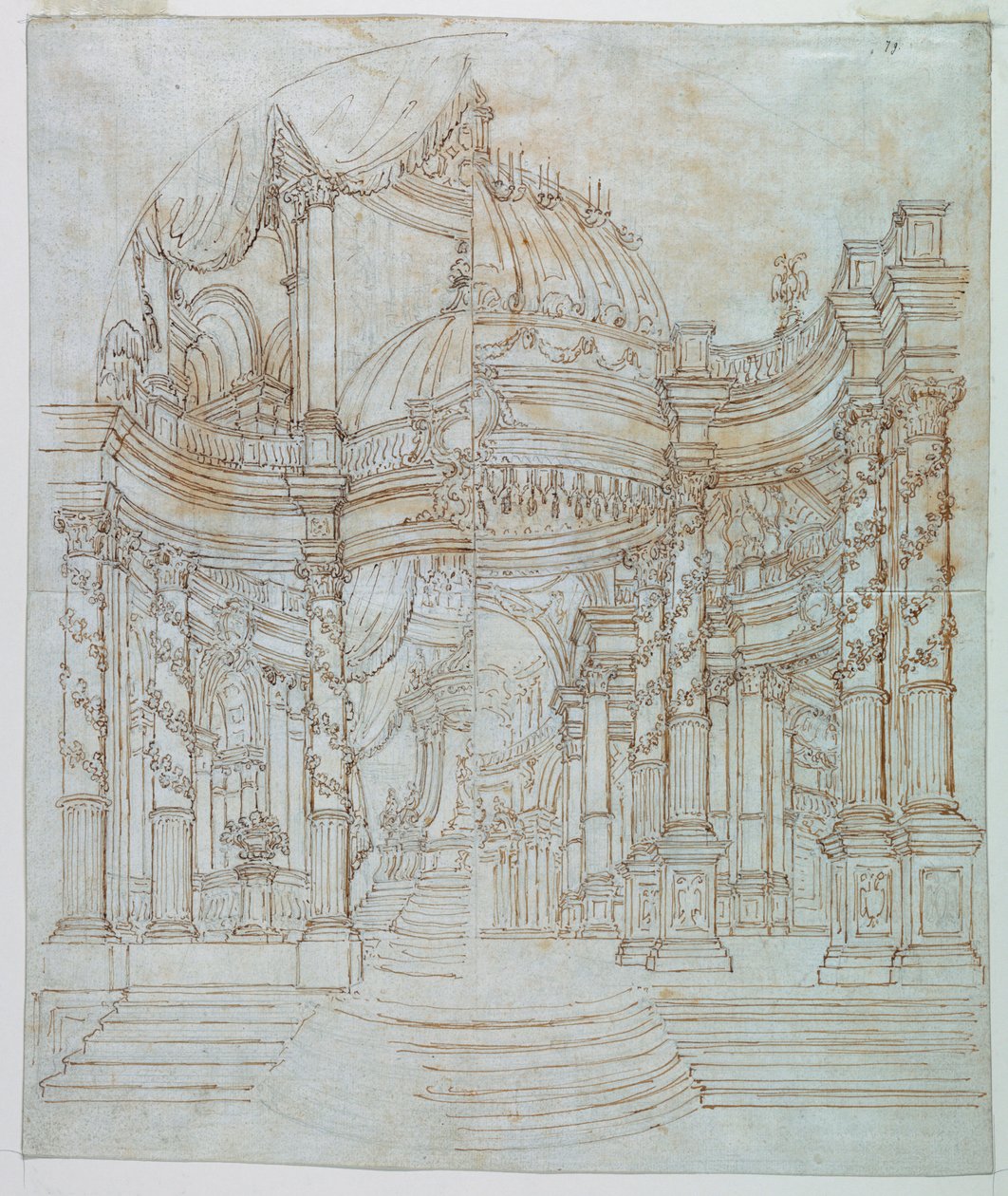 Scenedesign: Paladsarkitektur af Unknown artist