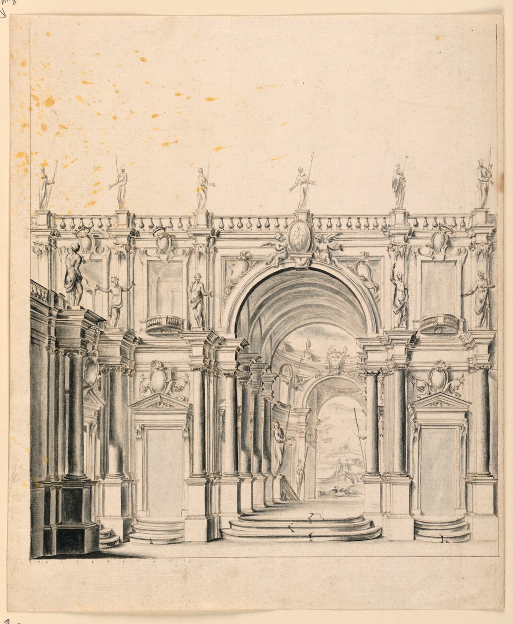 Scenedesign: Paladsarkitektur af Unknown artist