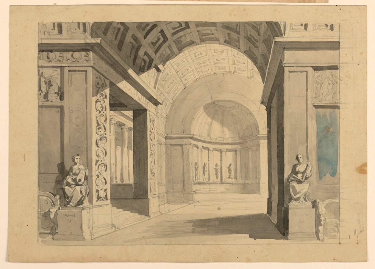 Scenedesign, Palace Interiør af Unknown artist