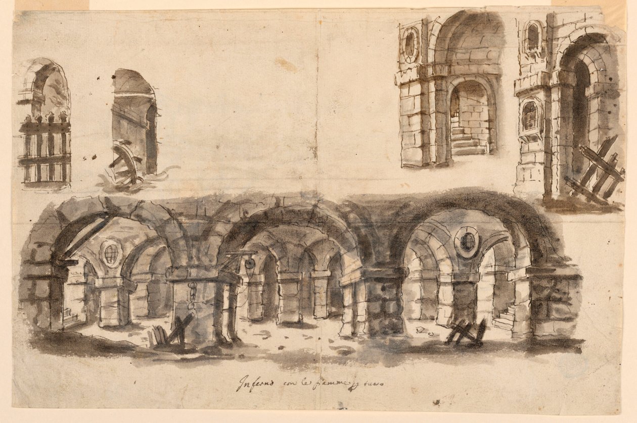 Scenedesign, Fængselskælder af Unknown artist