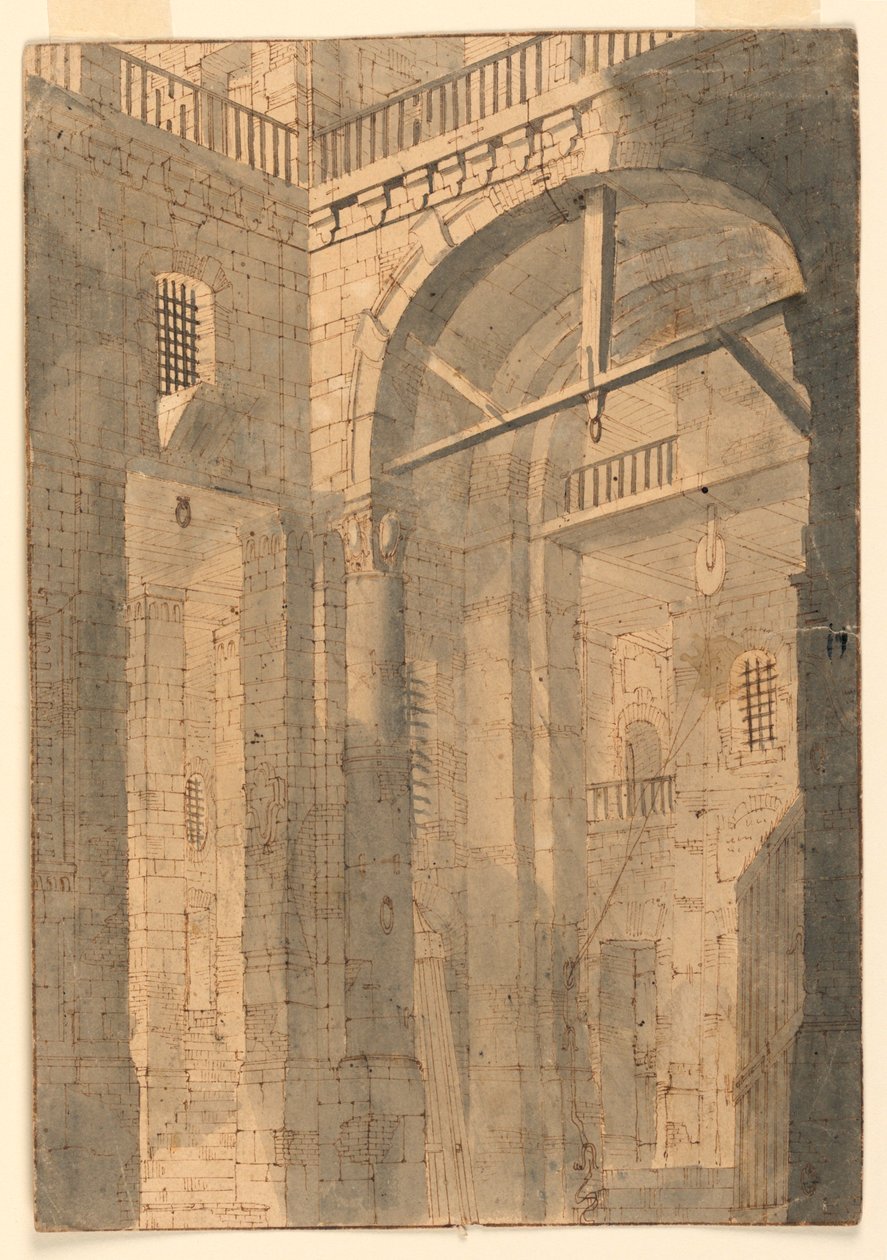 Scenedesign, Fængselssalen af Unknown artist