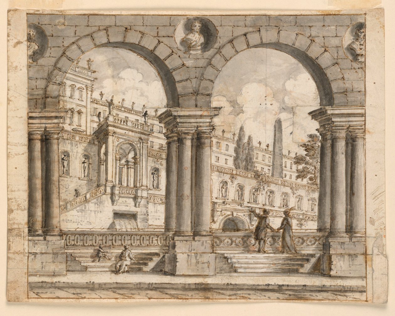 Scenedesign, gade og paladser af Unknown artist